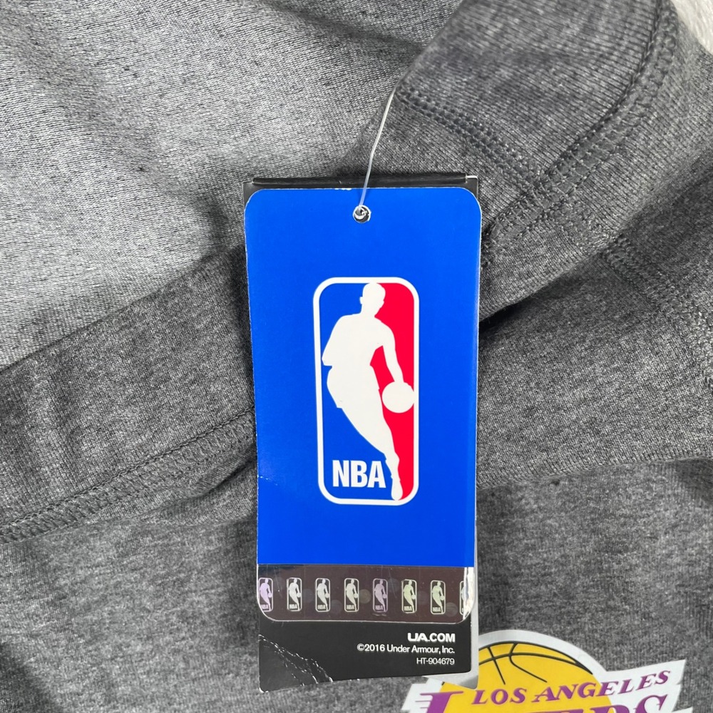Under Armour NBA Los Angeles Lakers Combine HeatGear Leggings Gray Large - Picture 7 of 8